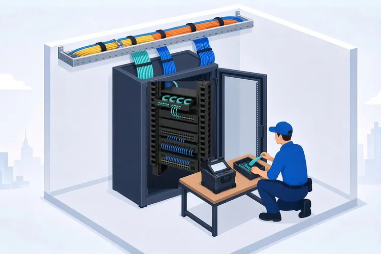 Fiber optic cable termination by Chain